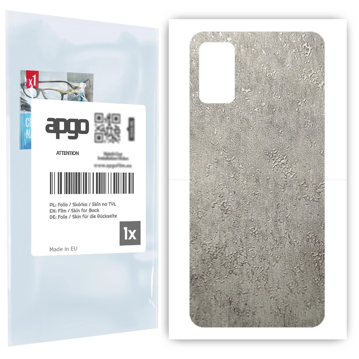 Folia naklejka skórka strukturalna na TYŁ do Samsung Galaxy A41 -  Beton - apgo SKINS