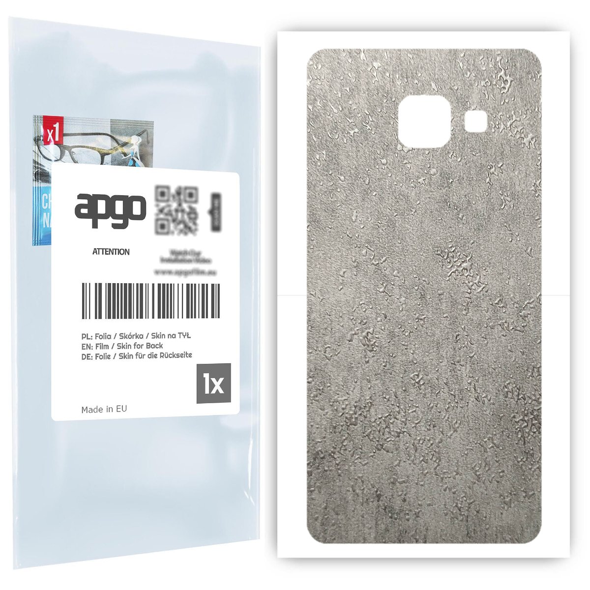 Folia naklejka skórka strukturalna na TYŁ do Samsung Galaxy A3 2016 A310F -  Beton - apgo SKINS