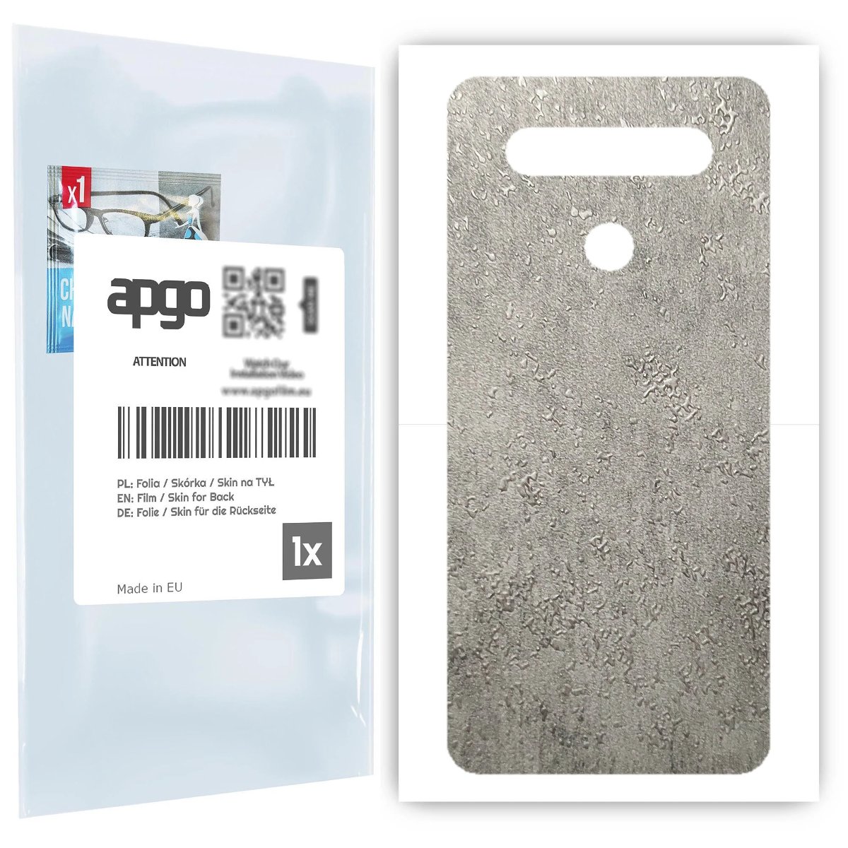 Folia naklejka skórka strukturalna na TYŁ do LG K51S -  Beton - apgo SKINS