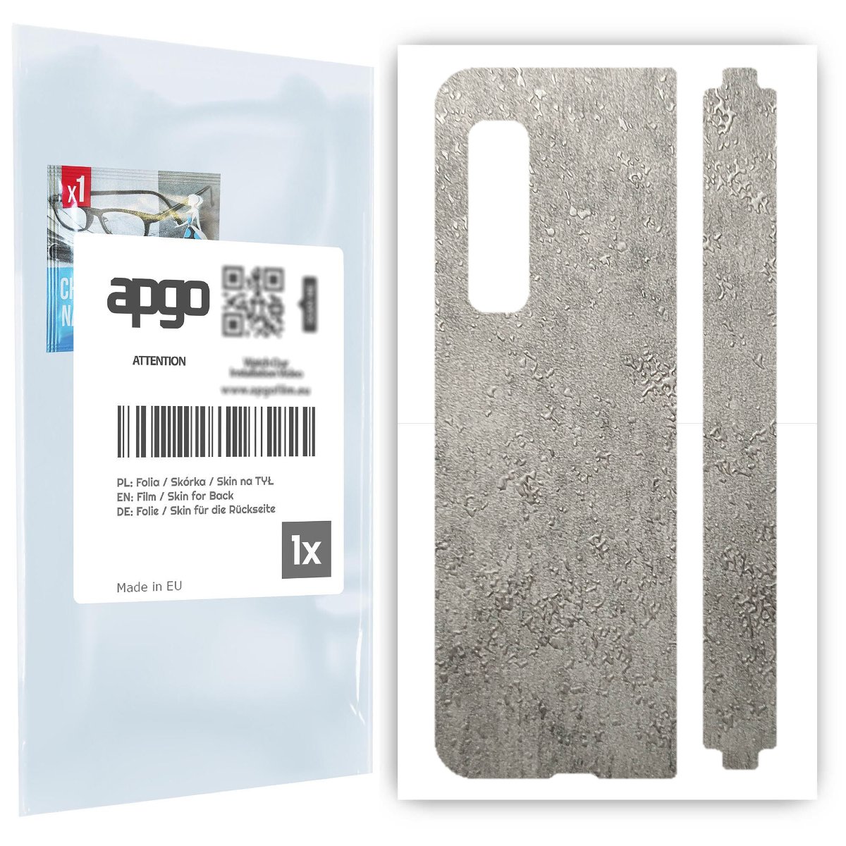 Folia naklejka skórka strukturalna na TYŁ do Samsung Galaxy Fold 5G -  Beton - apgo SKINS