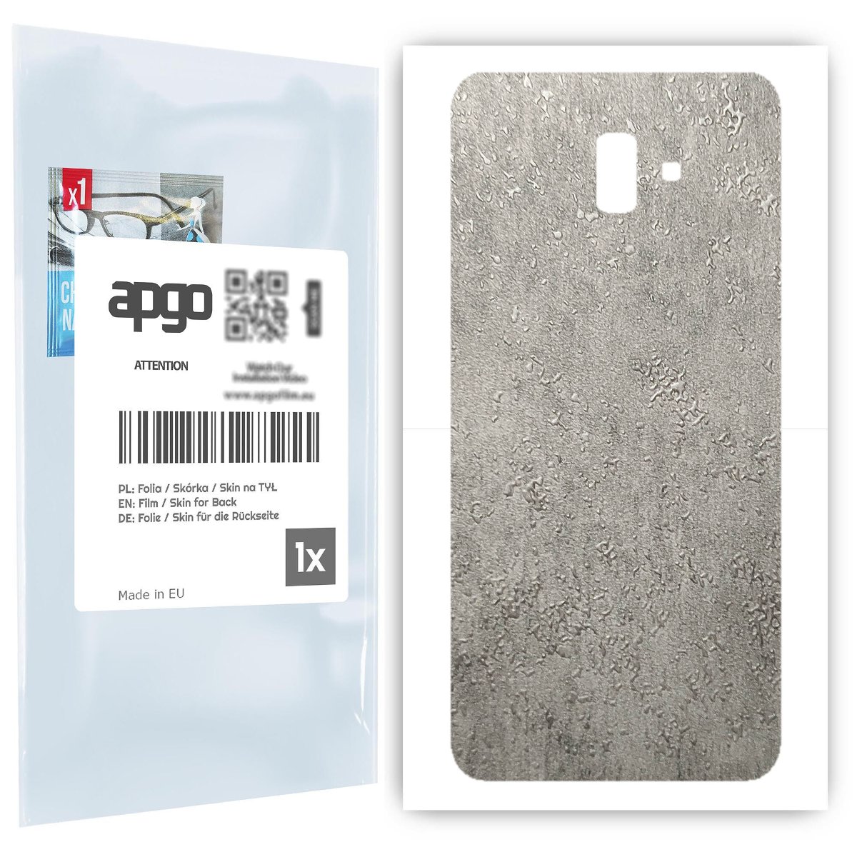 Folia naklejka skórka strukturalna na TYŁ do Samsung Galaxy J6+ -  Beton - apgo SKINS