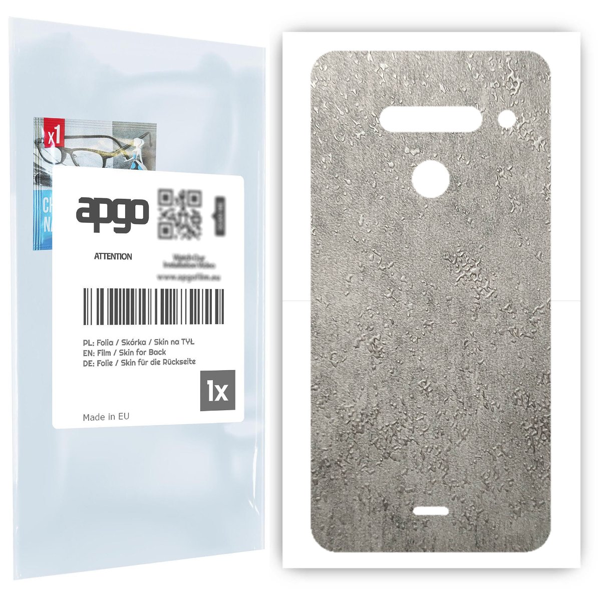 Folia naklejka skórka strukturalna na TYŁ do LG V50 ThinQ 5G -  Beton - apgo SKINS