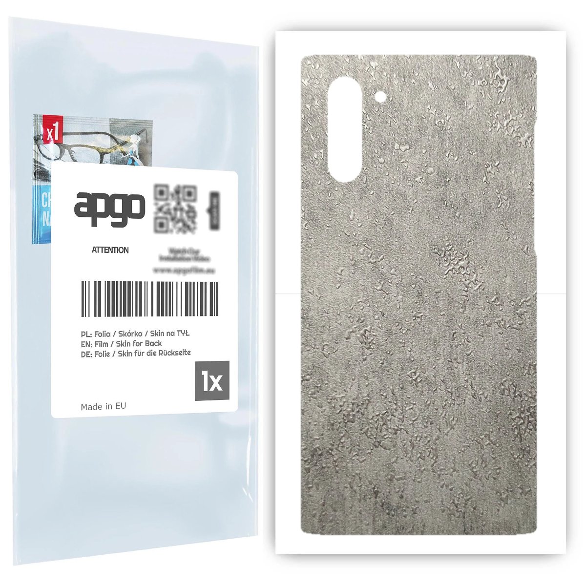 Folia naklejka skórka strukturalna na TYŁ do Samsung Galaxy Note 10 -  Beton - apgo SKINS