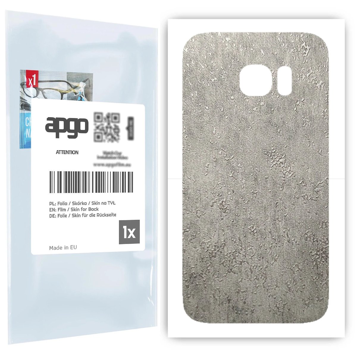 Folia naklejka skórka strukturalna na TYŁ do Samsung Galaxy S7 -  Beton - apgo SKINS