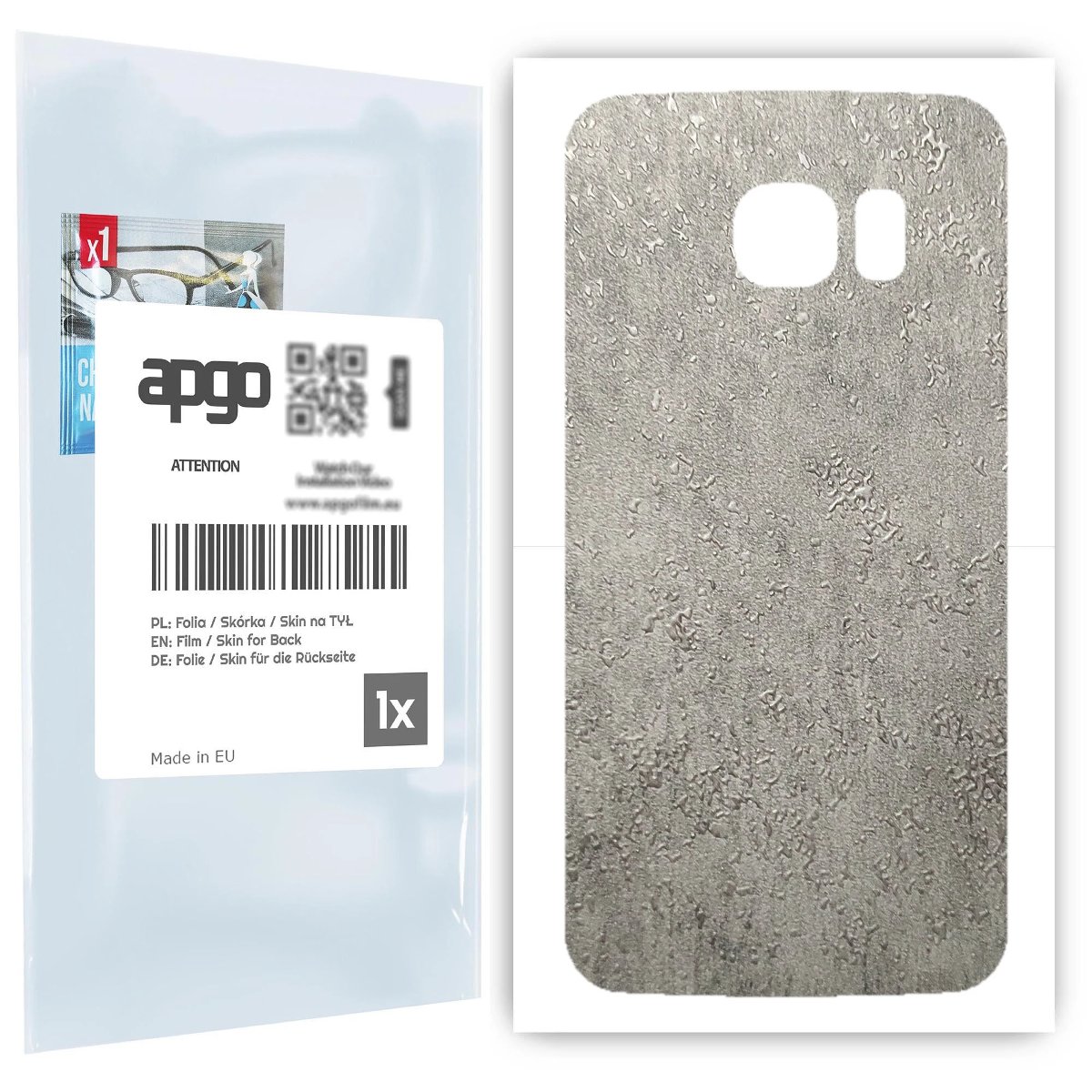 Folia naklejka skórka strukturalna na TYŁ do Samsung Galaxy S6 Edge SM-G925F -  Beton - apgo SKINS