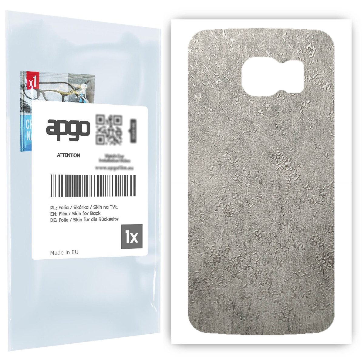 Folia naklejka skórka strukturalna na TYŁ do Samsung Galaxy S6 G920 -  Beton - apgo SKINS