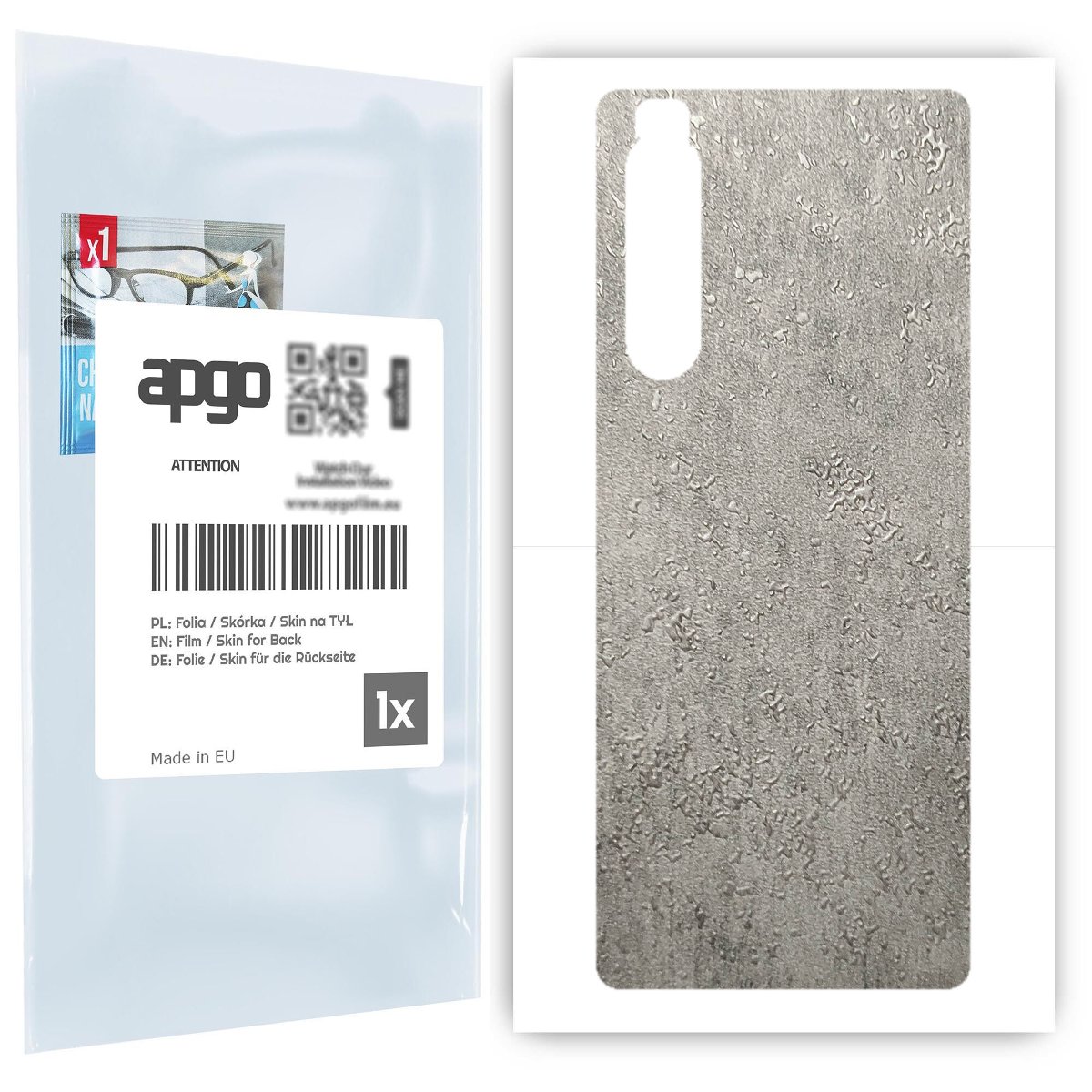 Folia naklejka skórka strukturalna na TYŁ do Sony Xperia 1 II -  Beton - apgo SKINS