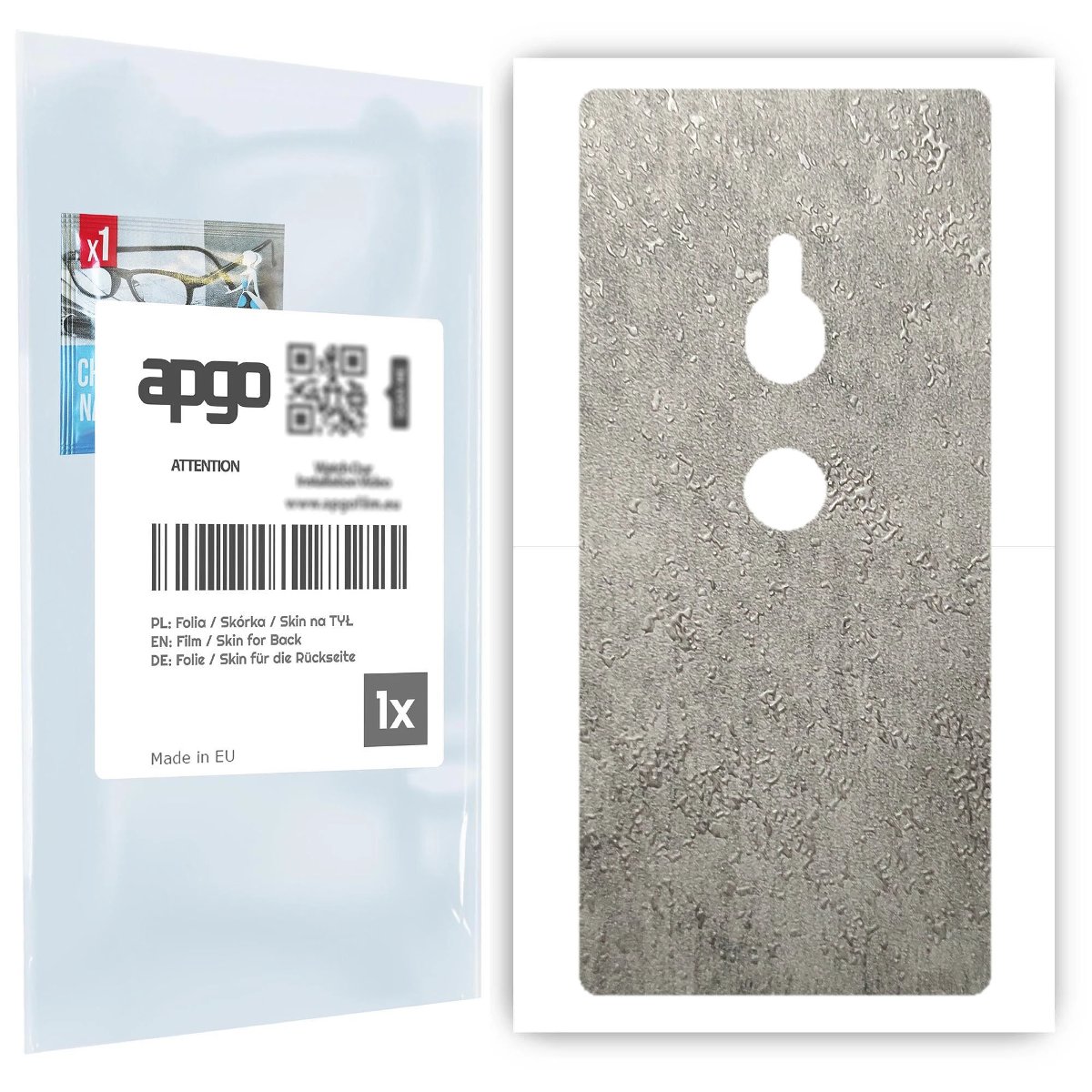 Folia naklejka skórka strukturalna na TYŁ do Sony Xperia XZ2 -  Beton - apgo SKINS