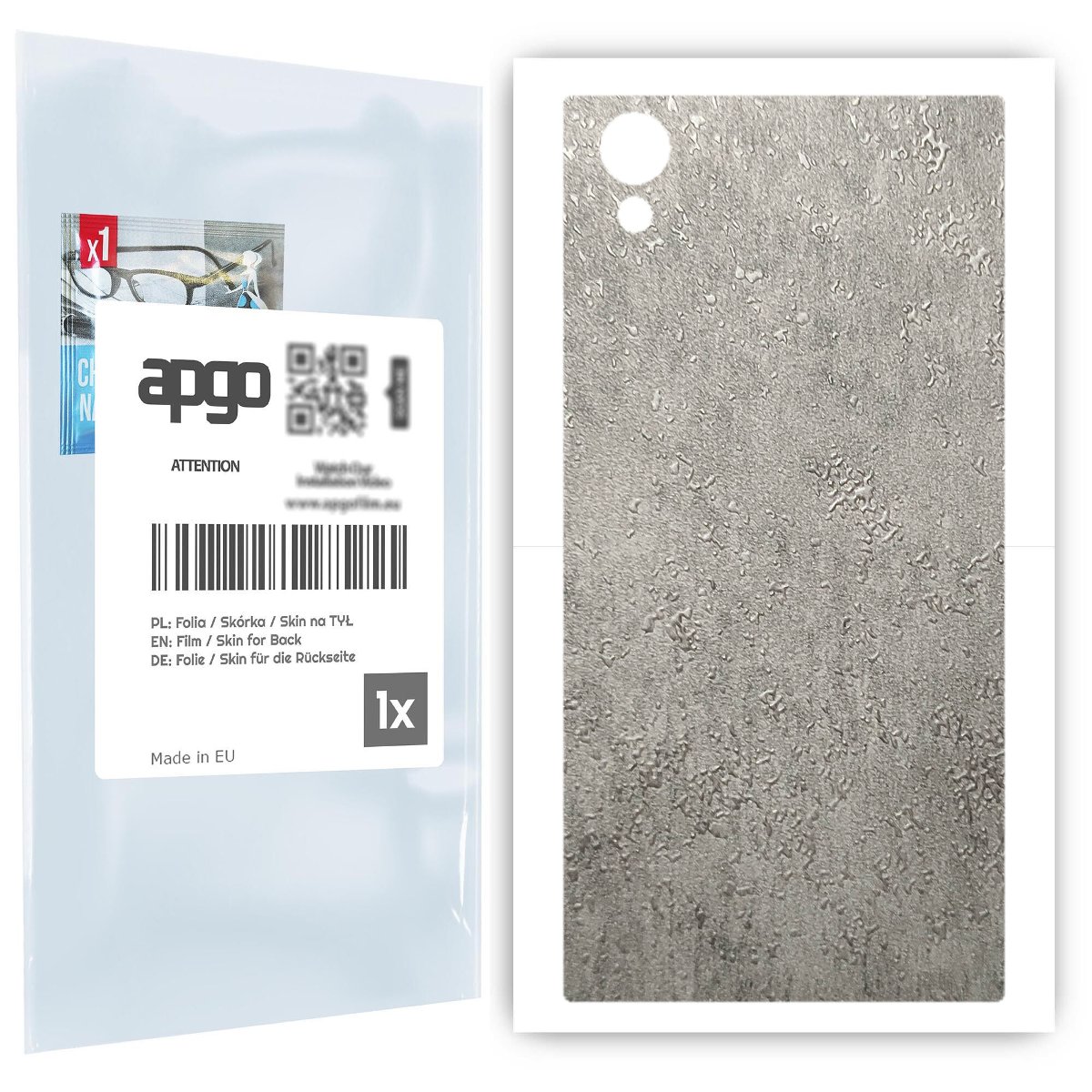 Folia naklejka skórka strukturalna na TYŁ do Sony Xperia XA1 Plus -  Beton - apgo SKINS