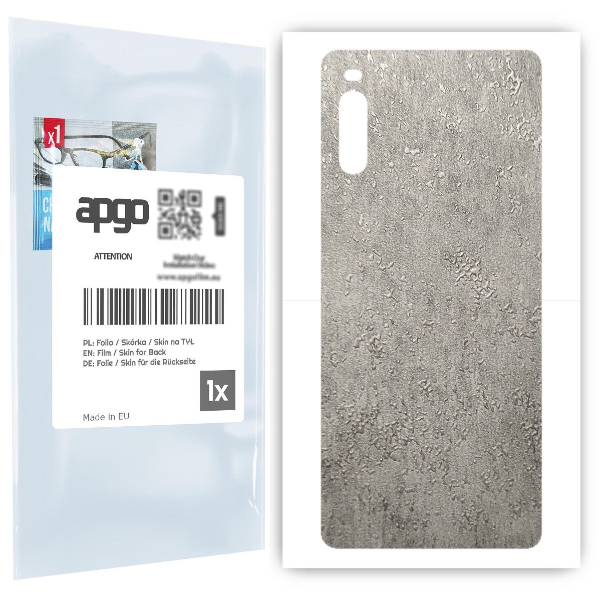 Folia naklejka skórka strukturalna na TYŁ do Sony Xperia L4 -  Beton - apgo SKINS