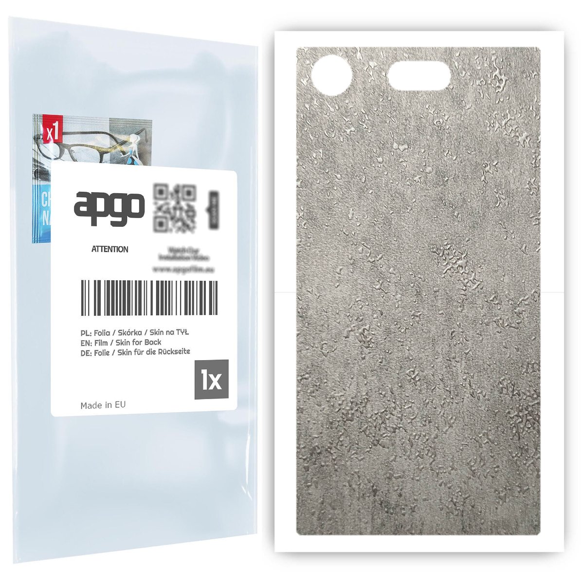 Folia naklejka skórka strukturalna na TYŁ do Sony Xperia XZ1 Compact -  Beton - apgo SKINS