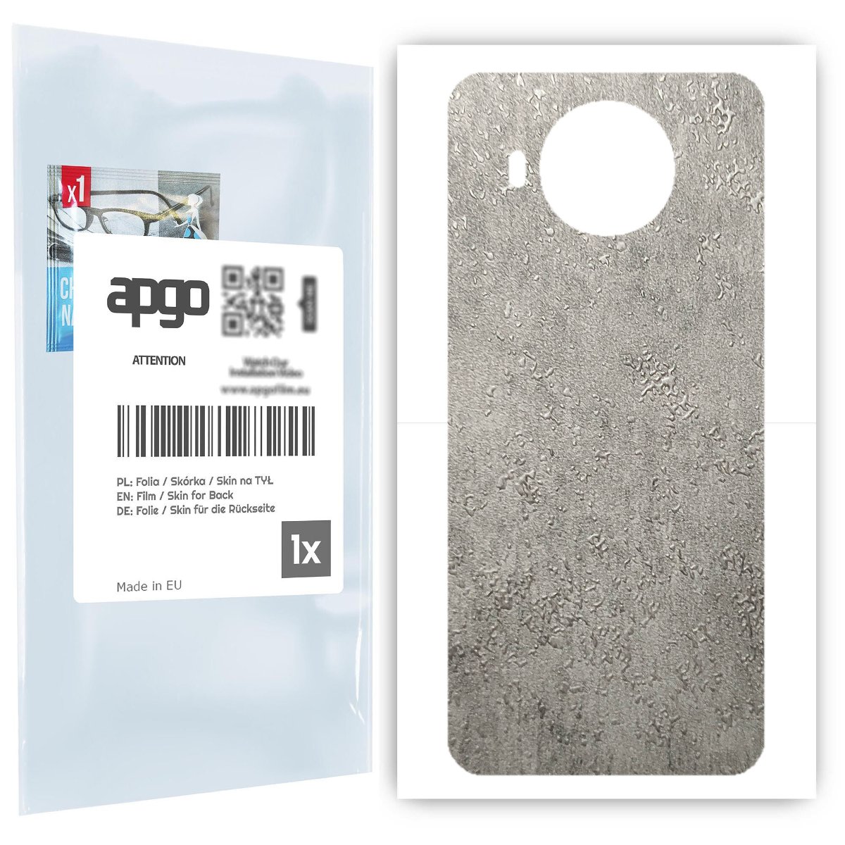 Folia naklejka skórka strukturalna na TYŁ do Nokia 8.3 5G -  Beton - apgo SKINS