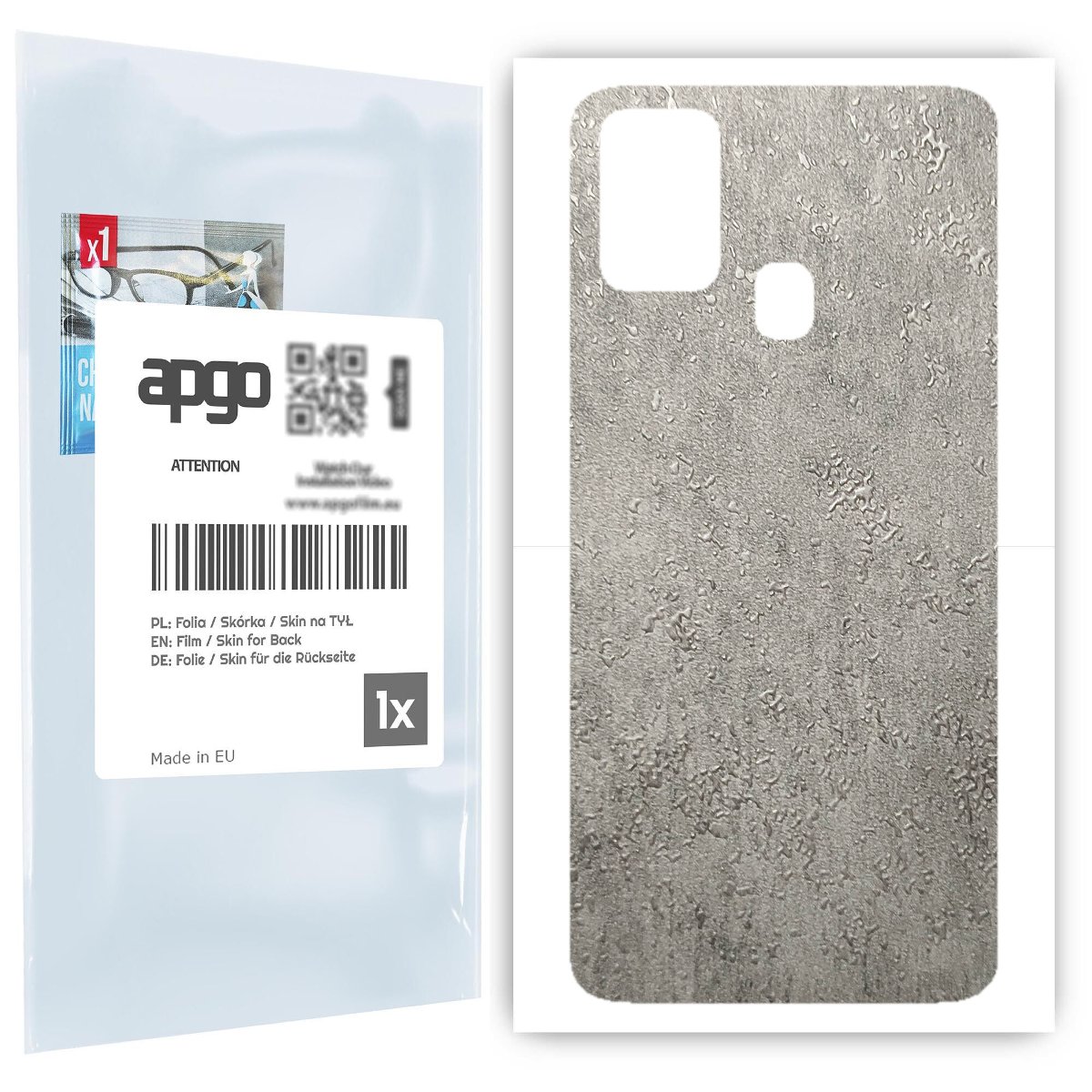 Folia naklejka skórka strukturalna na TYŁ do Samsung Galaxy M21s -  Beton - apgo SKINS