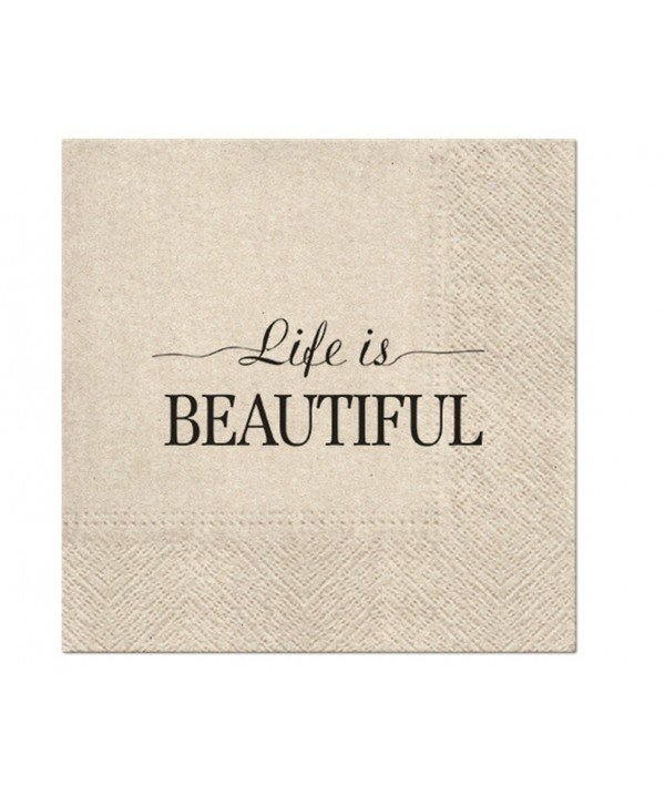 Serwetki Życie jest piękne 33cmx33cm 20szt - PAW