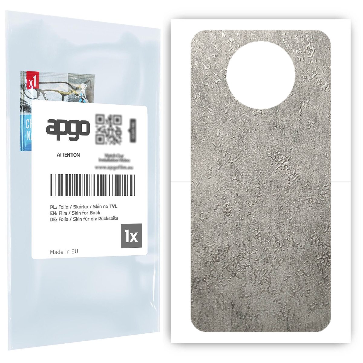 Folia naklejka skórka strukturalna na TYŁ do Xiaomi Redmi Note 9 5G -  Beton - apgo SKINS