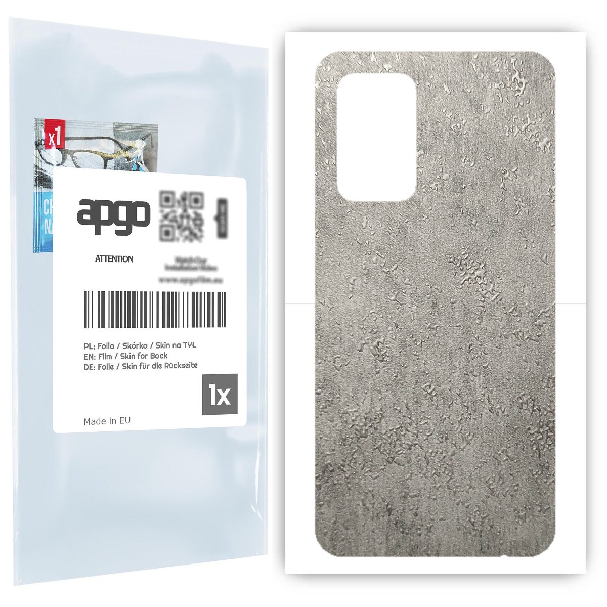 Folia naklejka skórka strukturalna na TYŁ do Samsung Galaxy A52 4G -  Beton - apgo SKINS