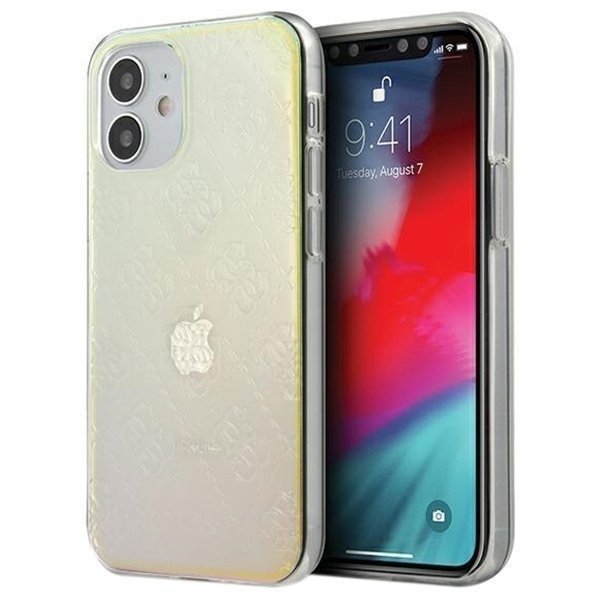 Guess Etui 3D Pattern Collection Hardcase do iPhone 12 mini opalowe GUHCP12S3D4GIRBL