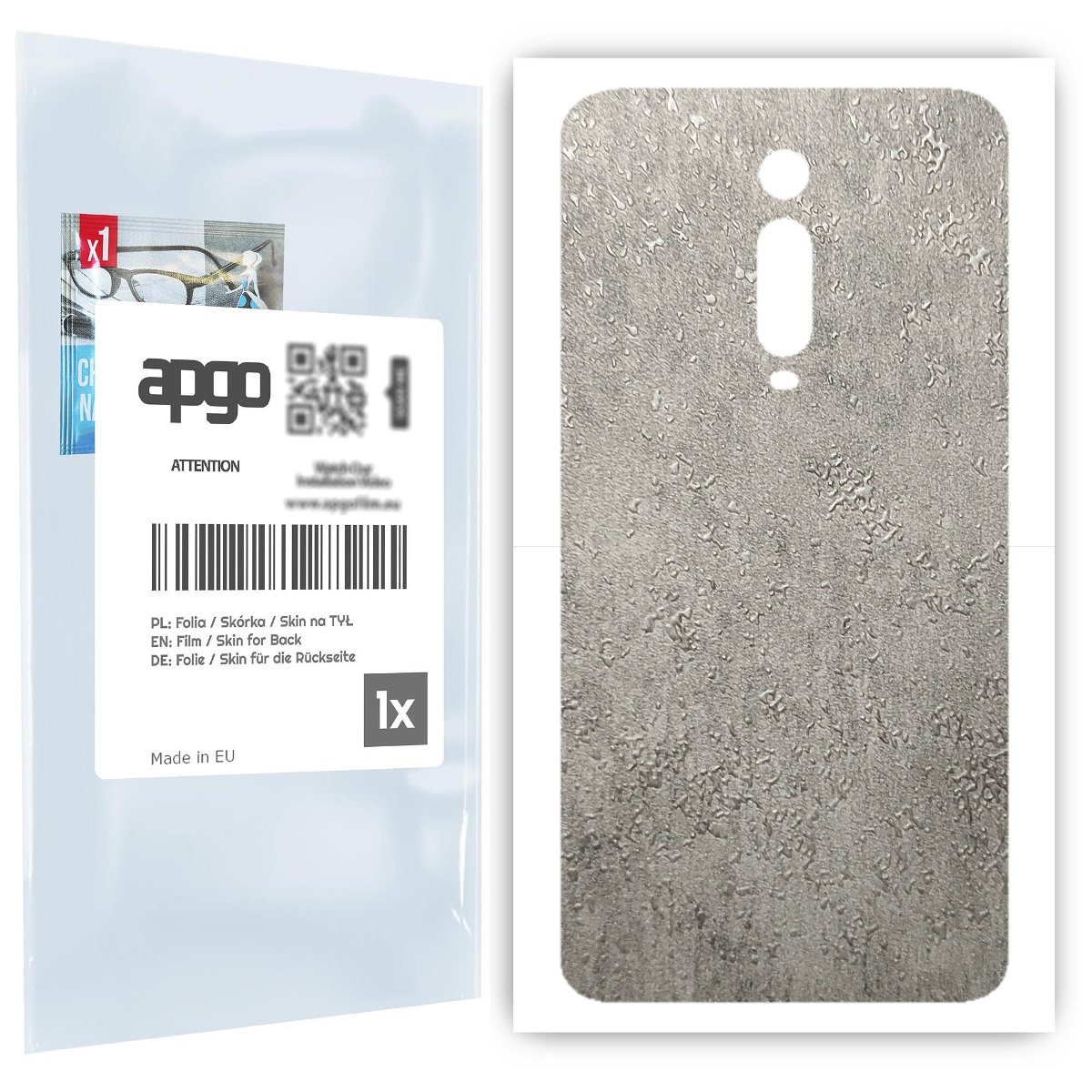 Folia naklejka skórka strukturalna na TYŁ do Xiaomi Redmi K20 Pro -  Beton - apgo SKINS