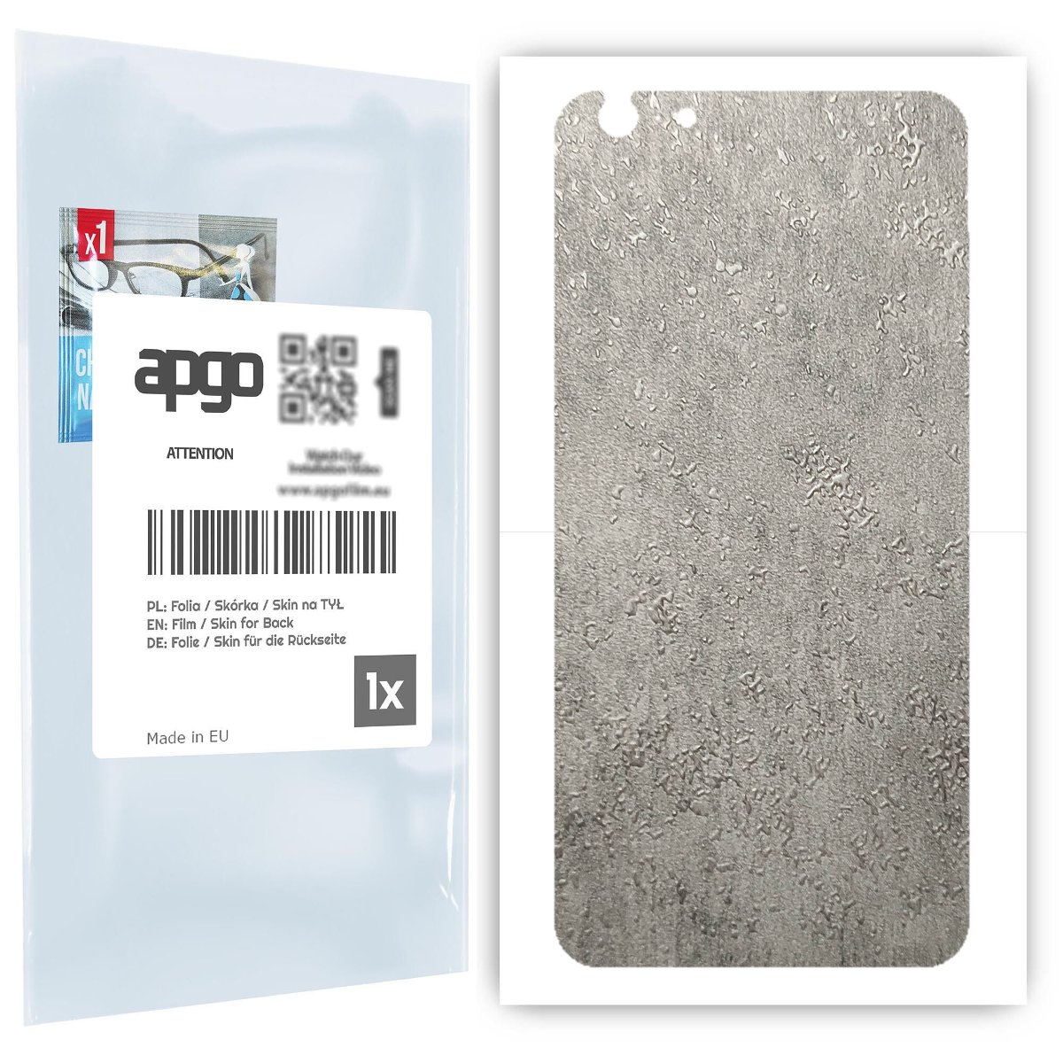 Folia naklejka skórka strukturalna na TYŁ do Apple iPhone 6s Plus -  Beton - apgo SKINS