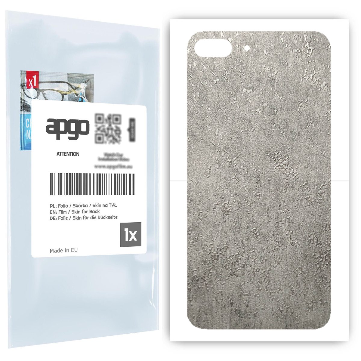 Folia naklejka skórka strukturalna na TYŁ do Apple iPhone 7 Plus -  Beton - apgo SKINS