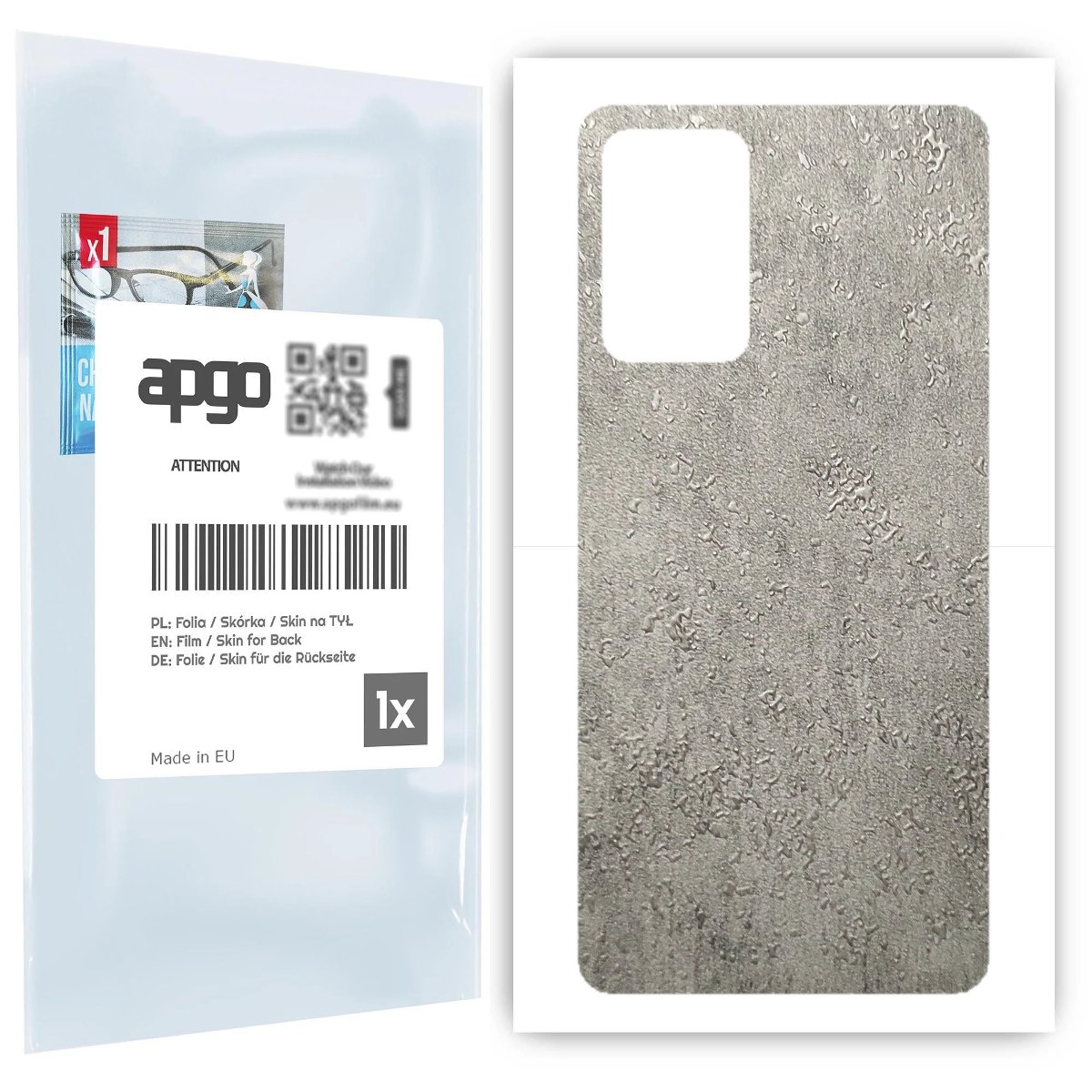 Folia naklejka skórka strukturalna na TYŁ do Samsung Galaxy A72 -  Beton - apgo SKINS