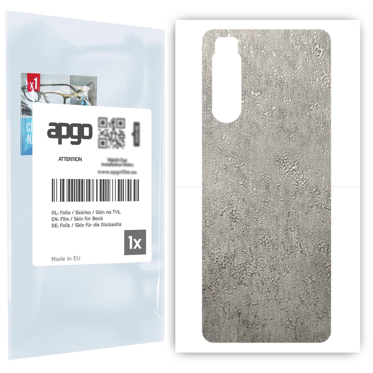 Folia naklejka skórka strukturalna na TYŁ do Sony Xperia 5 II -  Beton - apgo SKINS