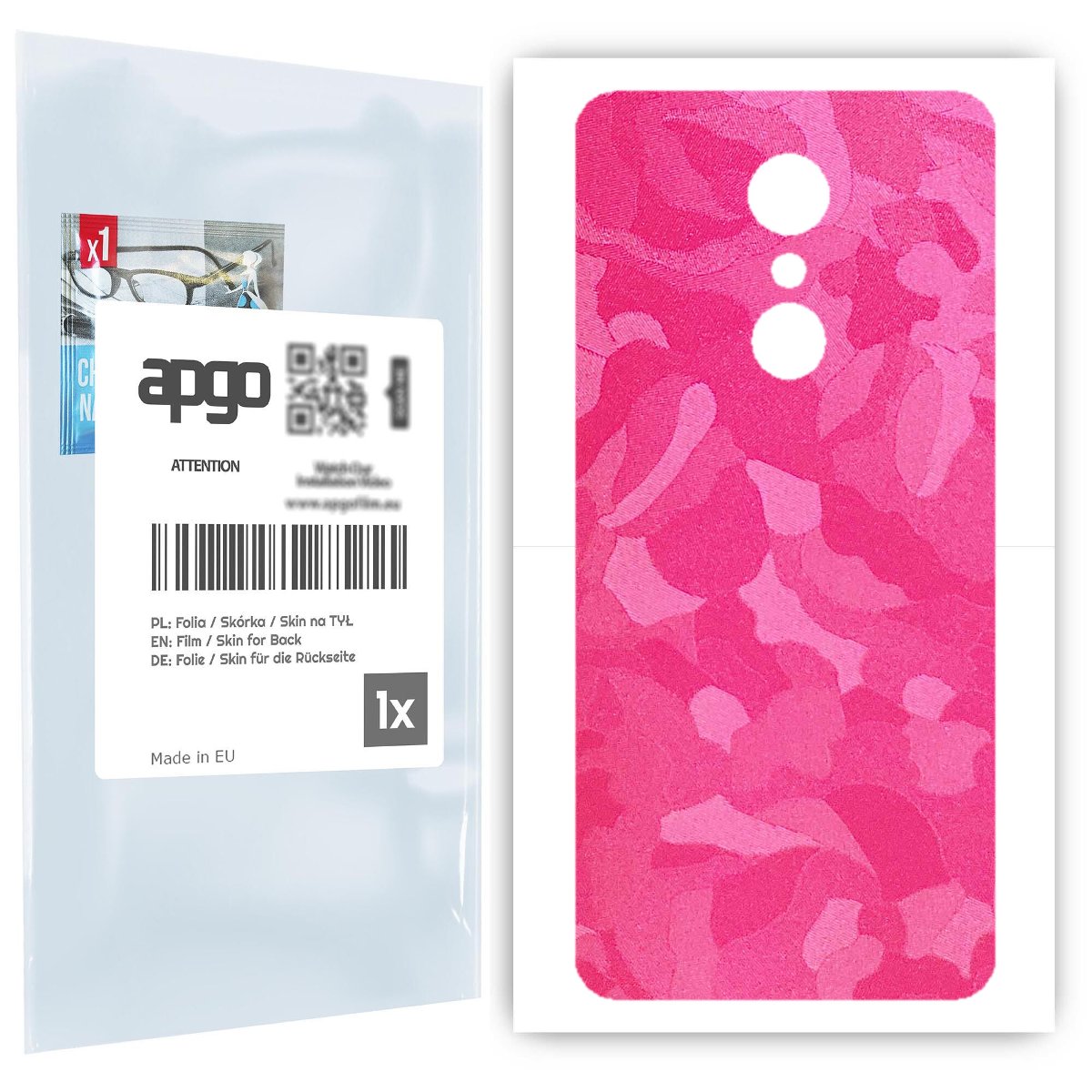 Folia naklejka skórka strukturalna na TYŁ do LG G7 Fit -  Moro | Camo Różowy - apgo SKINS