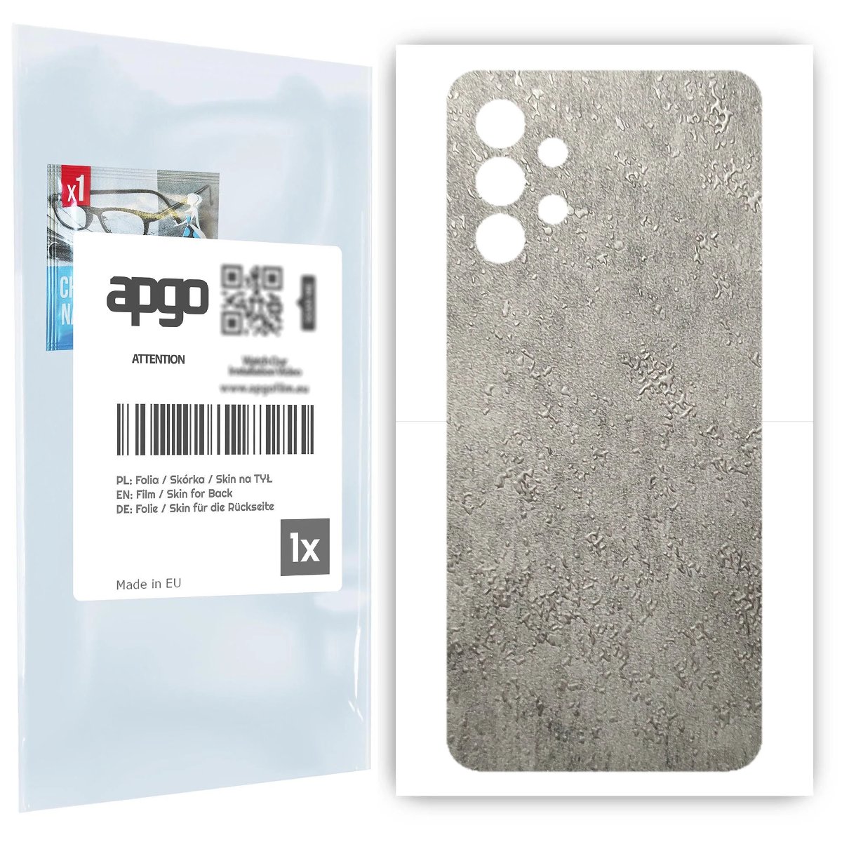 Folia naklejka skórka strukturalna na TYŁ do Samsung Galaxy A32 4G -  Beton - apgo SKINS