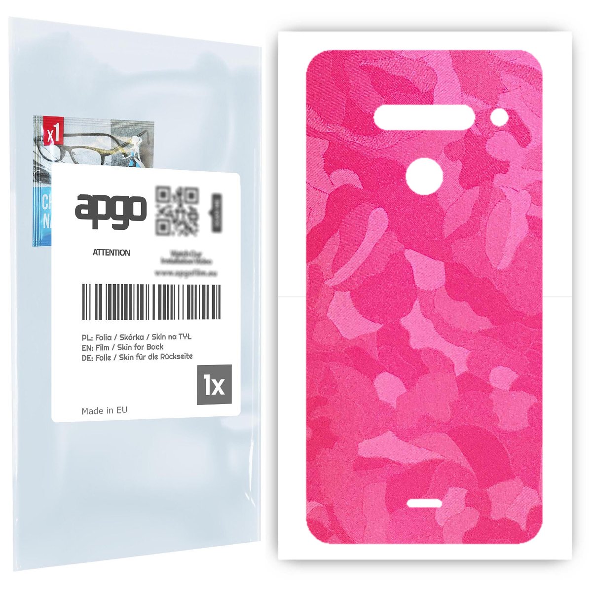 Folia naklejka skórka strukturalna na TYŁ do LG V50 ThinQ 5G -  Moro | Camo Różowy - apgo SKINS