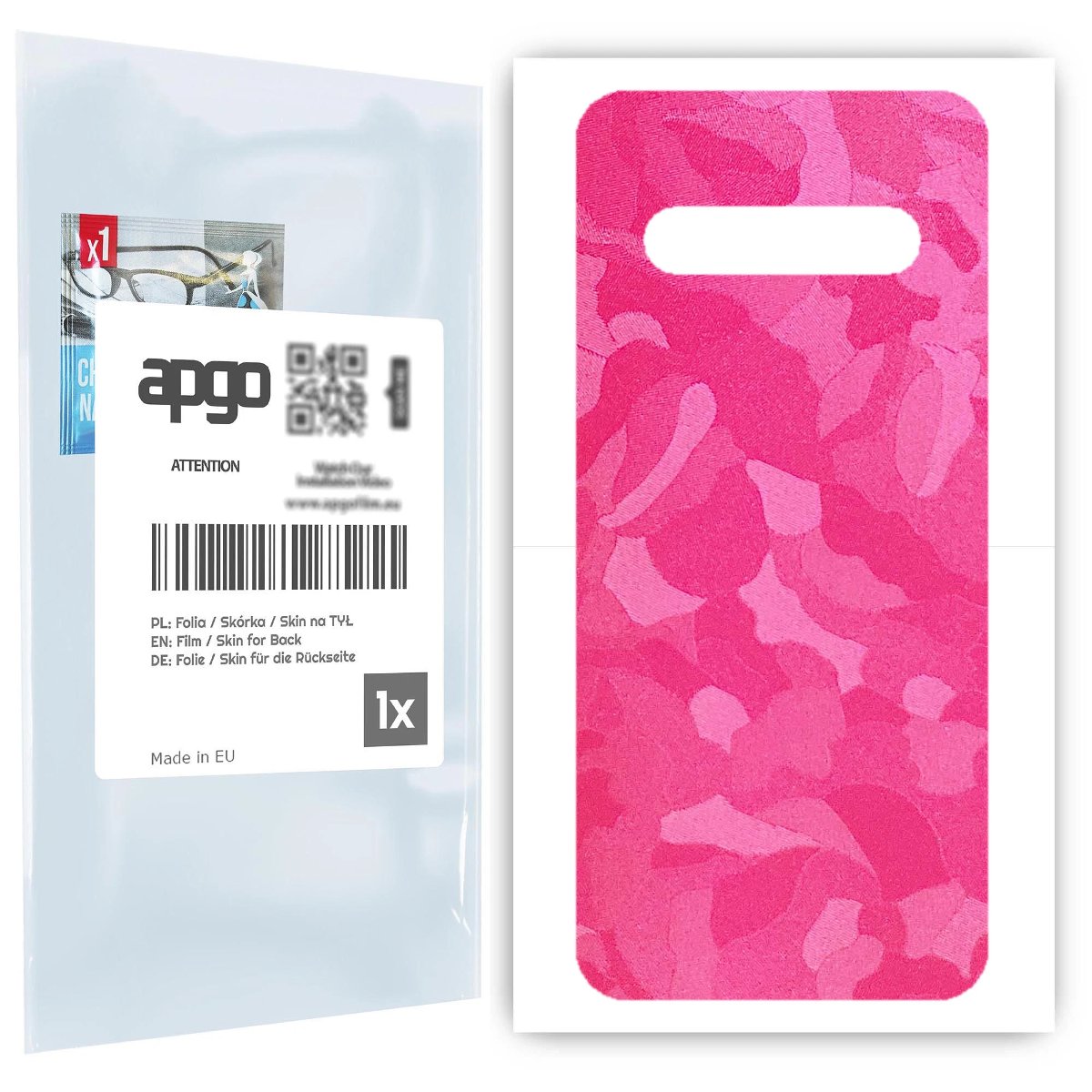 Folia naklejka skórka strukturalna na TYŁ do LG V60 ThinQ 5G UW -  Moro | Camo Różowy - apgo SKINS