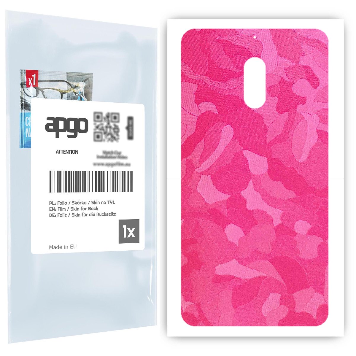 Folia naklejka skórka strukturalna na TYŁ do Nokia 6 -  Moro | Camo Różowy - apgo SKINS