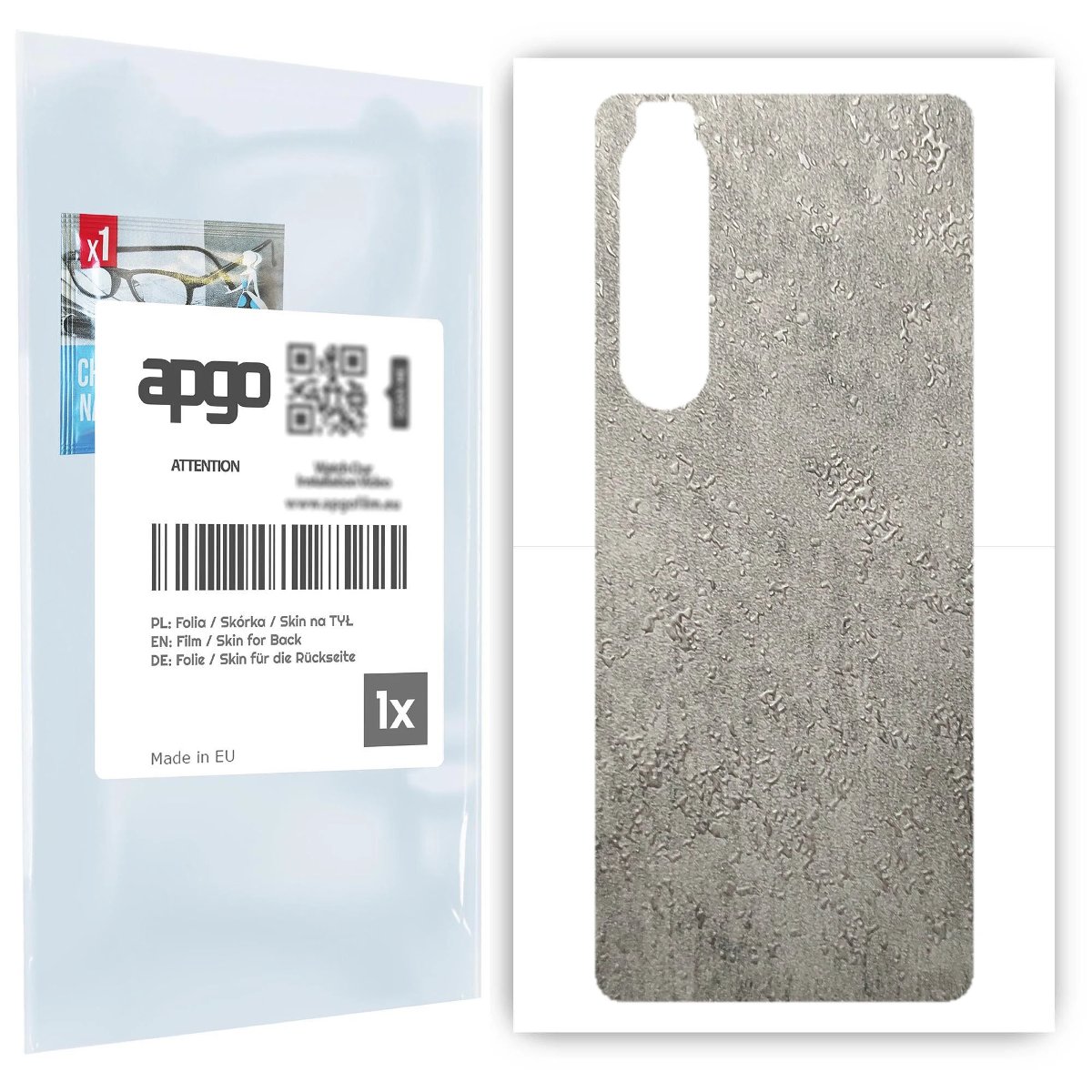Folia naklejka skórka strukturalna na TYŁ do Sony Xperia 1 III -  Beton - apgo SKINS