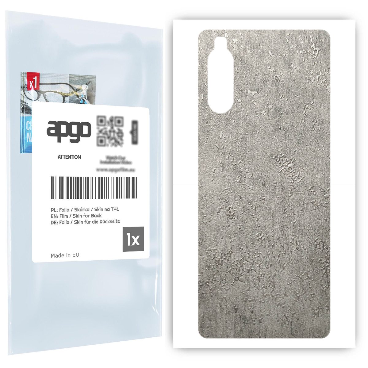 Folia naklejka skórka strukturalna na TYŁ do Sony Xperia 10 III -  Beton - apgo SKINS