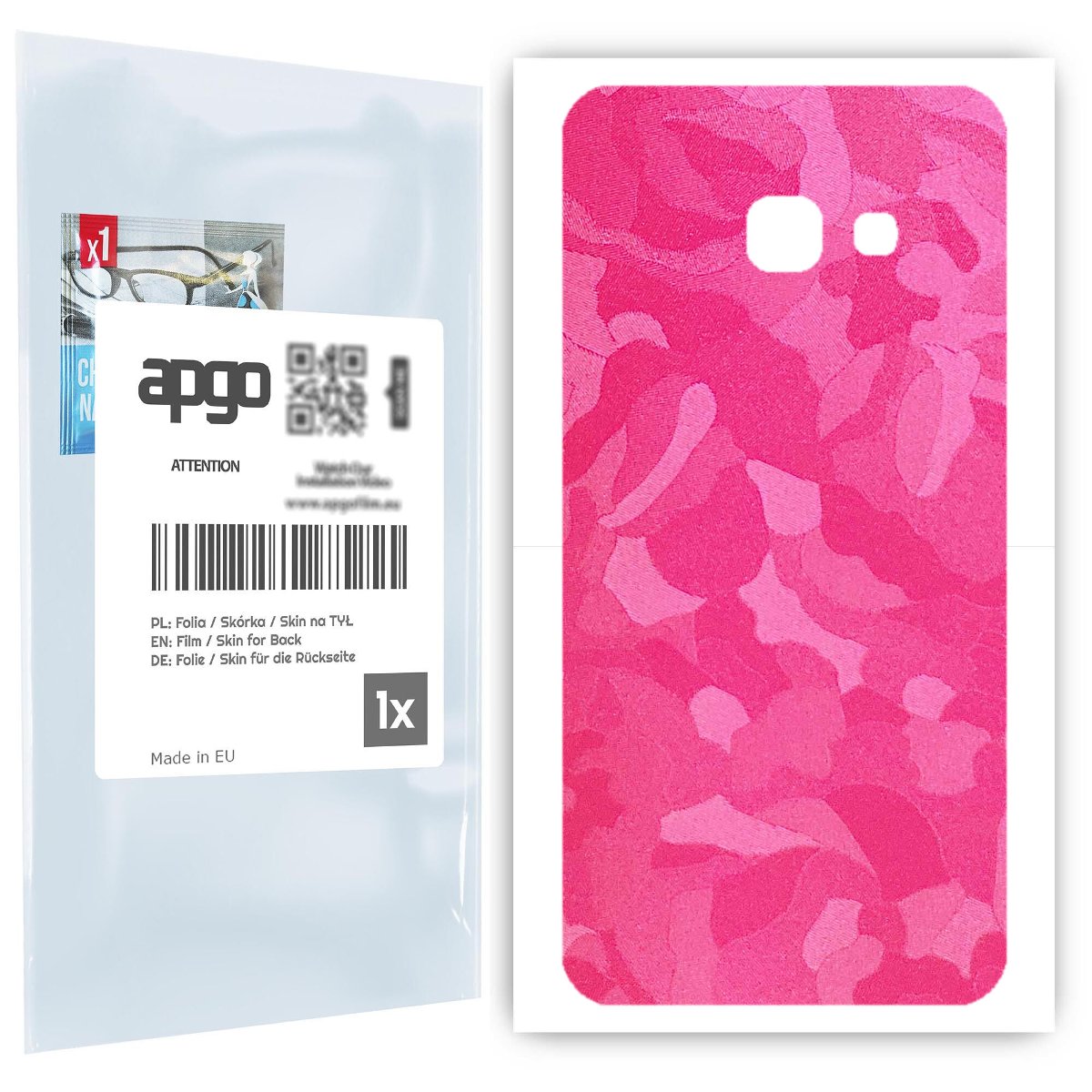 Folia naklejka skórka strukturalna na TYŁ do Samsung Galaxy A3 (2017) -  Moro | Camo Różowy - apgo SKINS