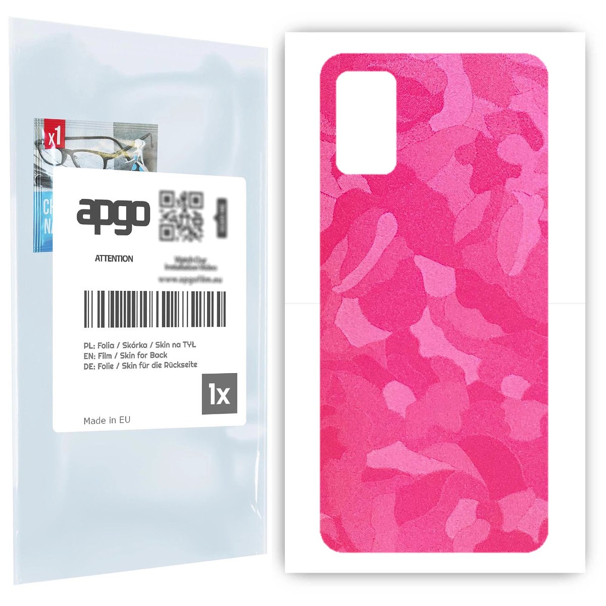 Folia naklejka skórka strukturalna na TYŁ do Samsung Galaxy A41 -  Moro | Camo Różowy - apgo SKINS