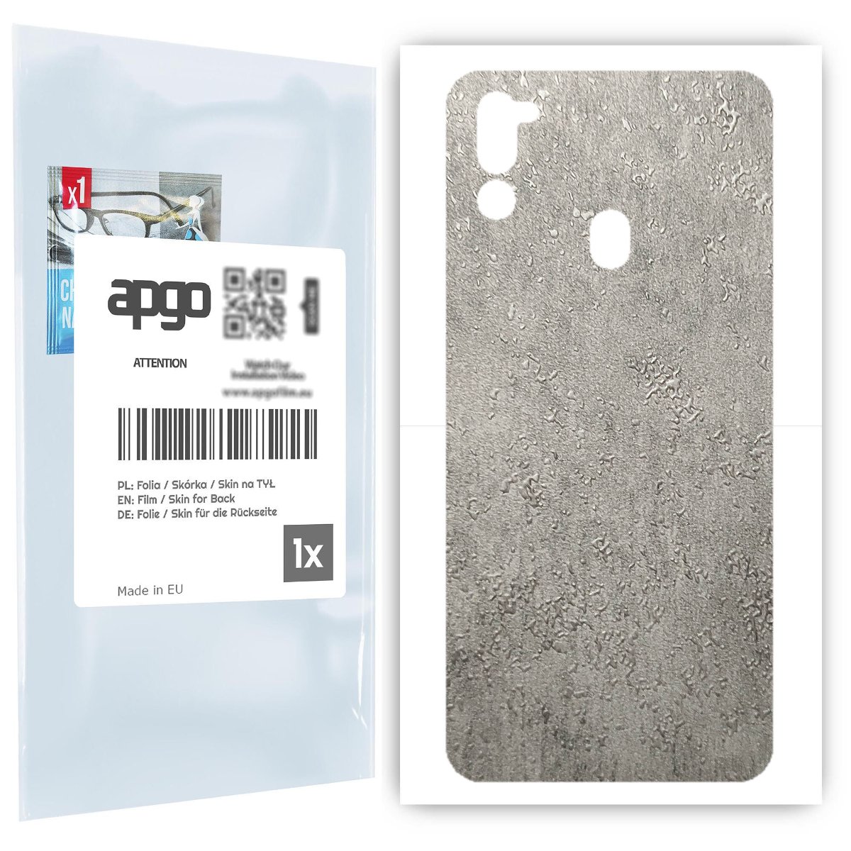 Folia naklejka skórka strukturalna na TYŁ do Samsung Galaxy M21 2021 -  Beton - apgo SKINS