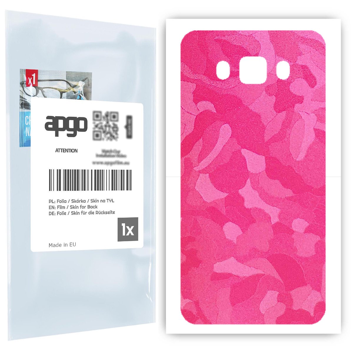 Folia naklejka skórka strukturalna na TYŁ do Samsung Galaxy J7 (2016) -  Moro | Camo Różowy - apgo SKINS