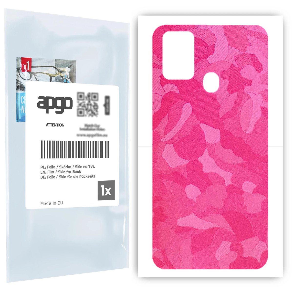 Folia naklejka skórka strukturalna na TYŁ do Samsung Galaxy M31 -  Moro | Camo Różowy - apgo SKINS