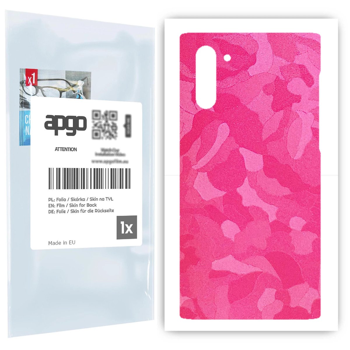 Folia naklejka skórka strukturalna na TYŁ do Samsung Galaxy Note 10 -  Moro | Camo Różowy - apgo SKINS