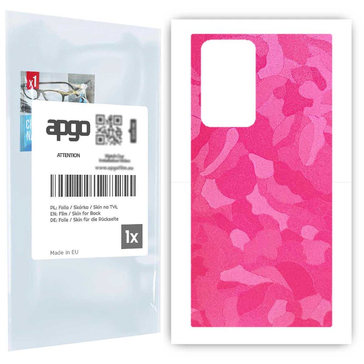 Folia naklejka skórka strukturalna na TYŁ do Samsung Galaxy Note 20 Ultra -  Moro | Camo Różowy - apgo SKINS