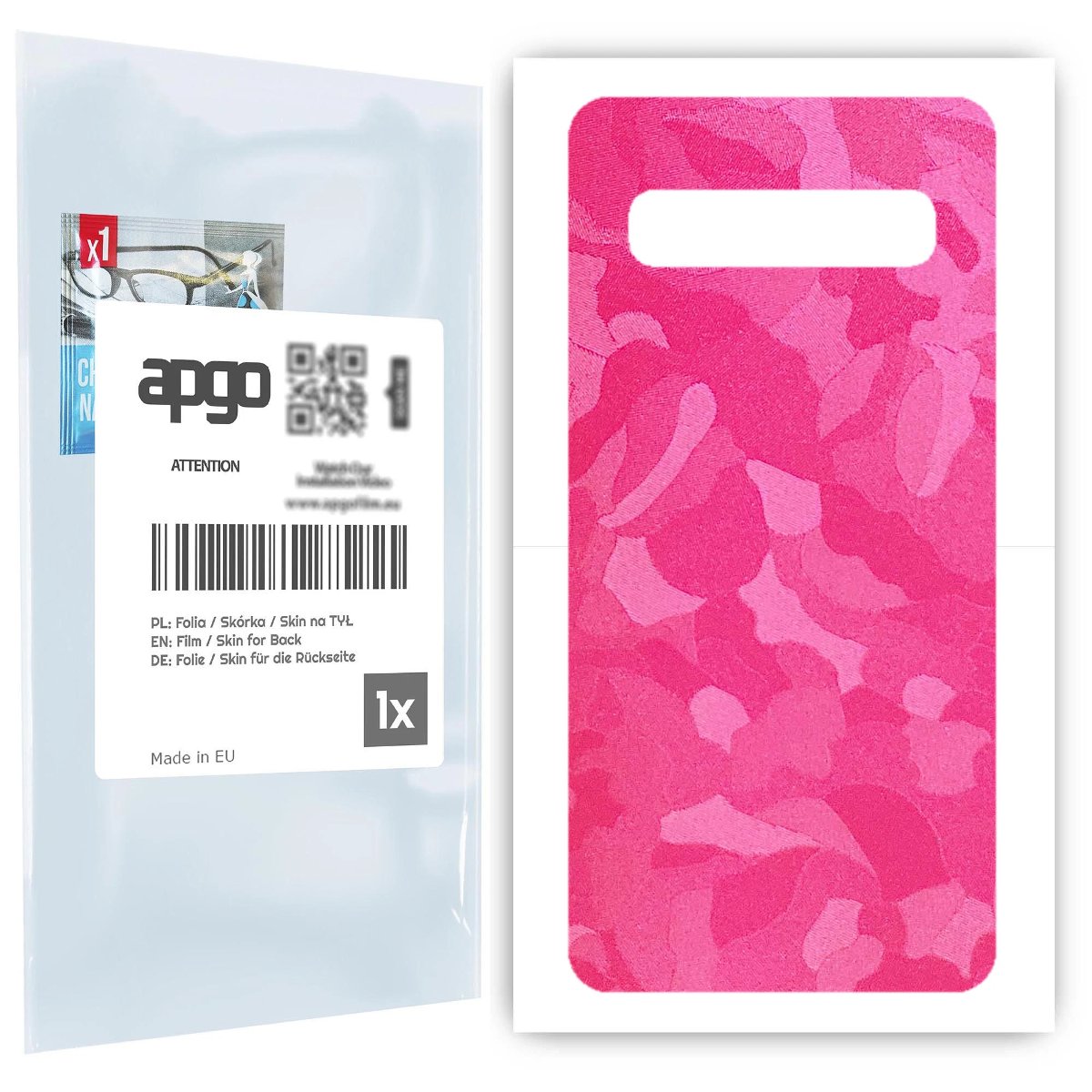 Folia naklejka skórka strukturalna na TYŁ do Samsung Galaxy S10 5G -  Moro | Camo Różowy - apgo SKINS
