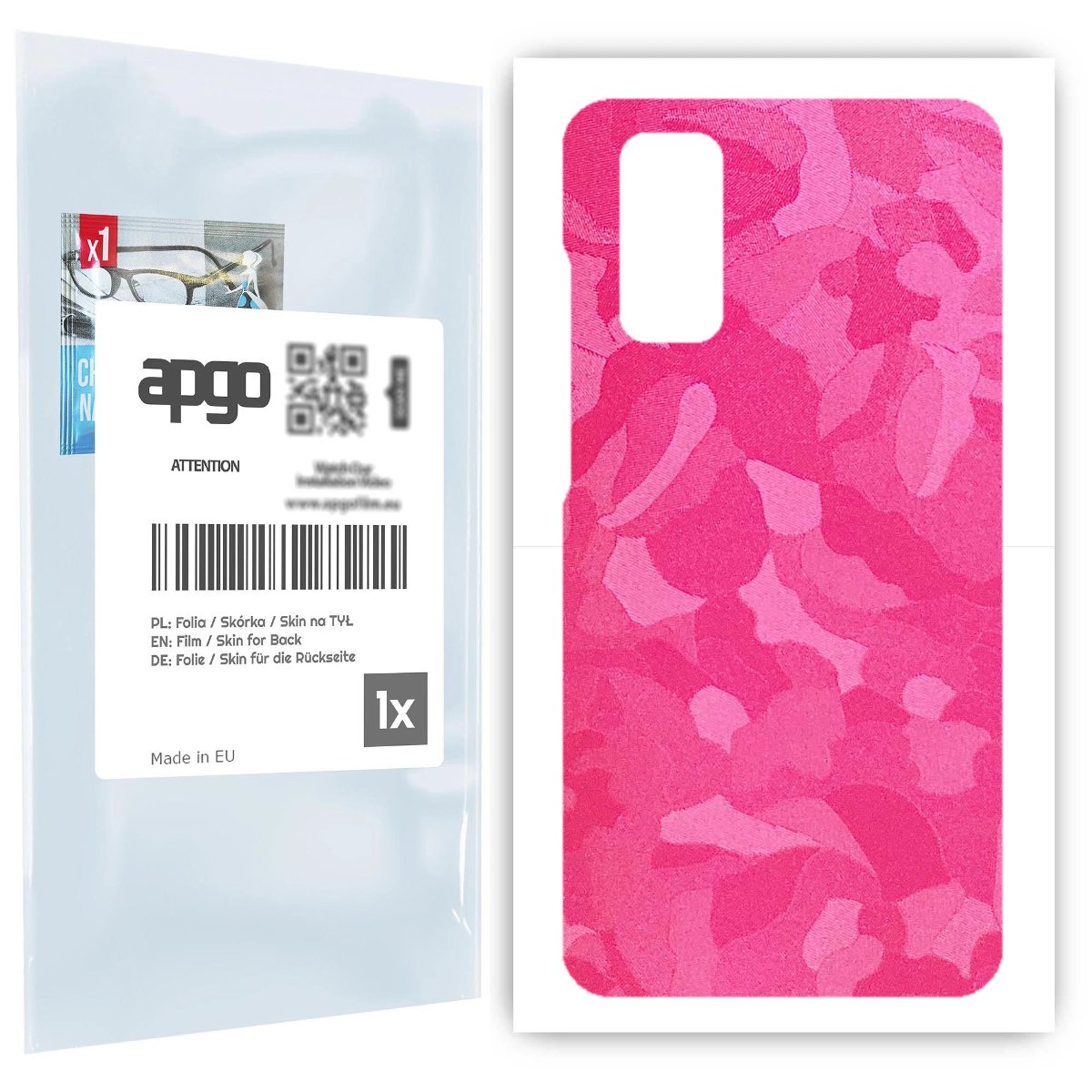 Folia naklejka skórka strukturalna na TYŁ do Samsung Galaxy S20 5G UW -  Moro | Camo Różowy - apgo SKINS