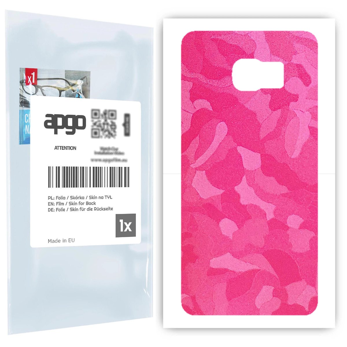 Folia naklejka skórka strukturalna na TYŁ do Samsung Galaxy S6 Edge+ SM-G928F -  Moro | Camo Różowy - apgo SKINS