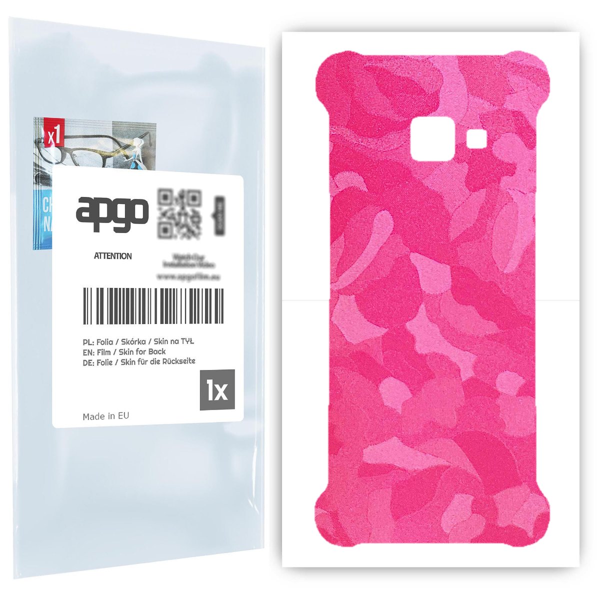 Folia naklejka skórka strukturalna na TYŁ do Samsung Galaxy Xcover 4 -  Moro | Camo Różowy - apgo SKINS