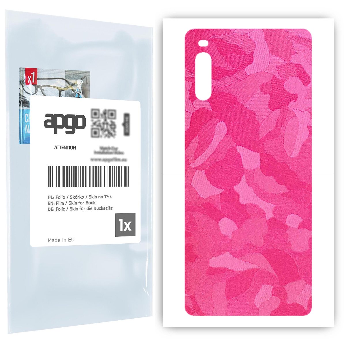 Folia naklejka skórka strukturalna na TYŁ do Sony Xperia L4 -  Moro | Camo Różowy - apgo SKINS