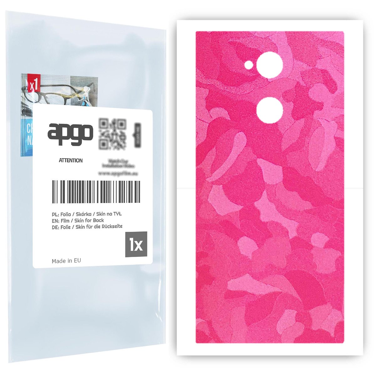 Folia naklejka skórka strukturalna na TYŁ do Sony Xperia XA2 Ultra -  Moro | Camo Różowy - apgo SKINS