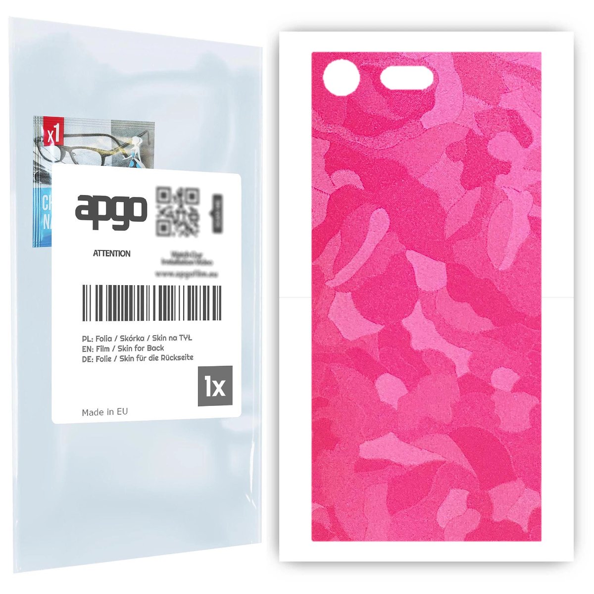 Folia naklejka skórka strukturalna na TYŁ do Sony Xperia XZ Premium -  Moro | Camo Różowy - apgo SKINS