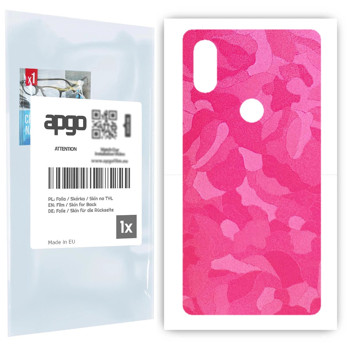 Folia naklejka skórka strukturalna na TYŁ do Xiaomi Mi Mix 2S -  Moro | Camo Różowy - apgo SKINS