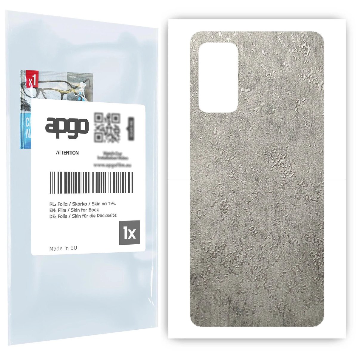 Folia naklejka skórka strukturalna na TYŁ do Samsung Galaxy M52 -  Beton - apgo SKINS