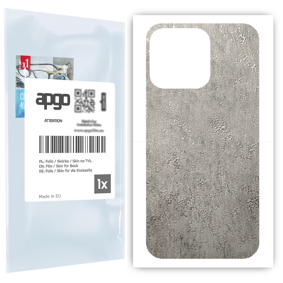 Folia naklejka skórka strukturalna na TYŁ do Apple iPhone 13 Pro -  Beton - apgo SKINS